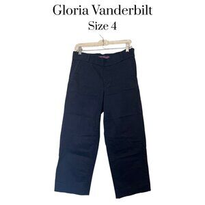 Gloria Vanderbilt Women’s Pull On Wide Leg Pants Navy Blue Size 4 EUC Trousers